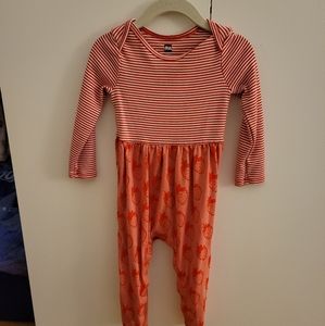 Tea One Piece Romper with Strawberries